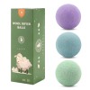 Wool Dryer Balls 3 Pack XL Natural Fabric Softener New