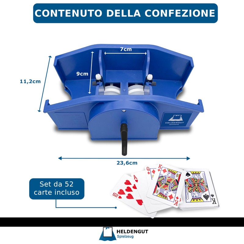 HELDENGUT Mescolatore di Carte Manuale – Mischia carte per giochi