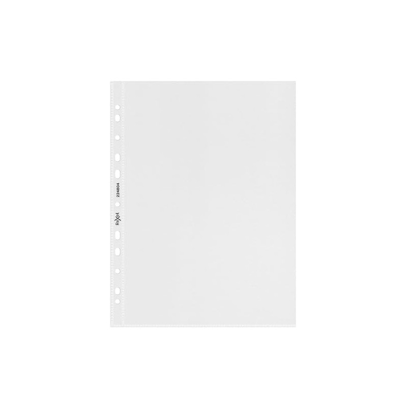 Rexel Quality A4 Punched Pockets, Embossed, Pack of 50, 224804