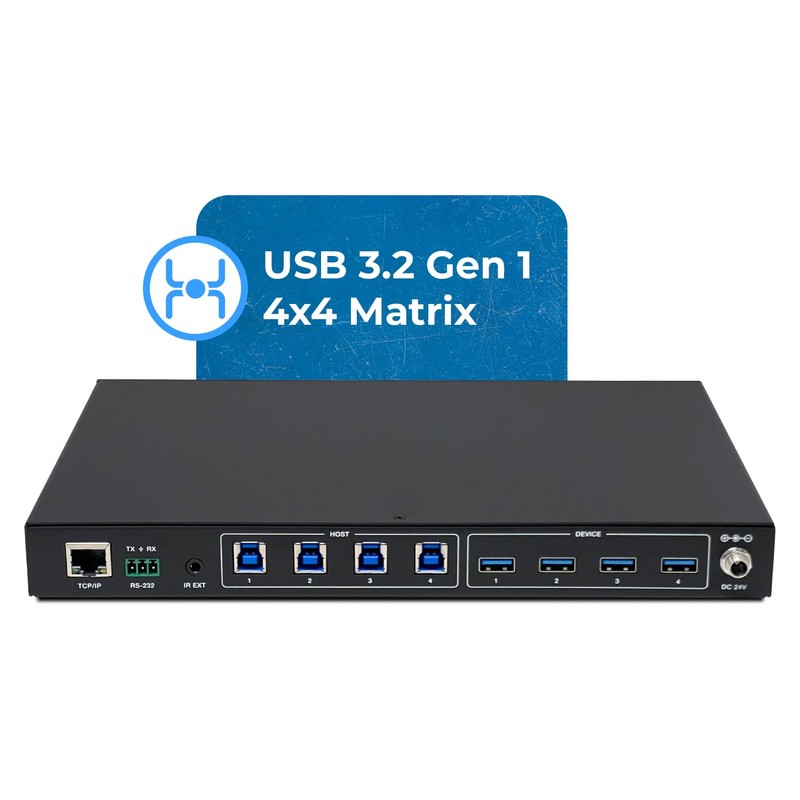 OREI USB 3.0 4x4 Matrix Peripheral Sharing Switch, Share 4