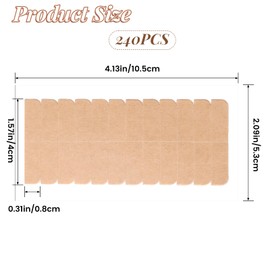 ElevateTech 240 Pcs Hair Extension Tape, Double Sided Strong Adhesive Replacement Hair Tape Professional Wig Tapes Beauty Tools for Wigs Hairpiece Supplies