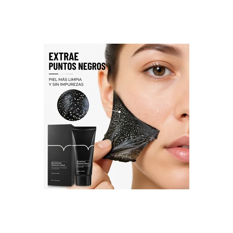 Mascarilla Facial 50g Carbón Activado Elimina Puntos Negros