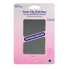 Cotton Twill Patches Iron On, 10x15cm - Light Grey