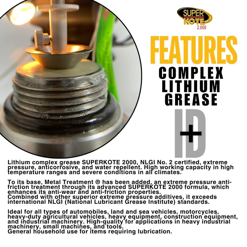 Lithium Complex Grease SUPERKOTE 2000 - White Lubricant Grease Superkote