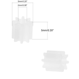 Othmro 50pcs Plastic Gears 8 Teeth Model 082A Reduction Gear Plastic Worm Gears for RC Car Robot Motor