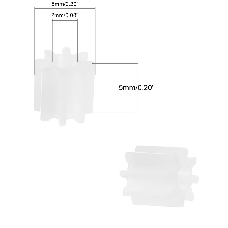 Othmro 50pcs Plastic Gears 8 Teeth Model 082A Reduction Gear