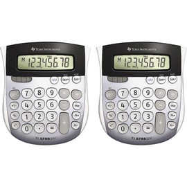 Texas Instruments TI1795SVBD Calculators Mini, Dual Power, 4-7/8 x5-2/3 x Inch, 2/PK