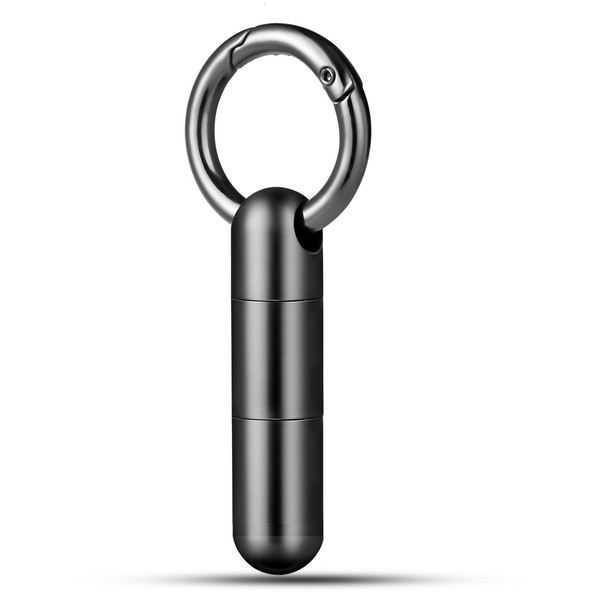 TISUR Keychain Pill Holder, Titanium Small Pill Case Pill Organizer