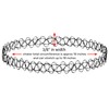 BodyJ4You 2PC Tattoo Choker Necklace - 90s Choker Necklace Women