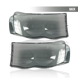 CHEDA Headlight Cover Compatible with 2002 2003 2004 2005 Dodge Ram 1500 2500 3500 Chrome Housing Amber Corner Headlight Lamps Cover