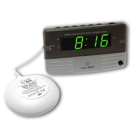 Sonic Alert SB200SS Alarm Clock, Battery Backup | Wake with a Shake, Multicolored