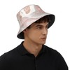 GYLILI Rose Gold Glitter Coral Gray Pastel Marble Bucket Hat