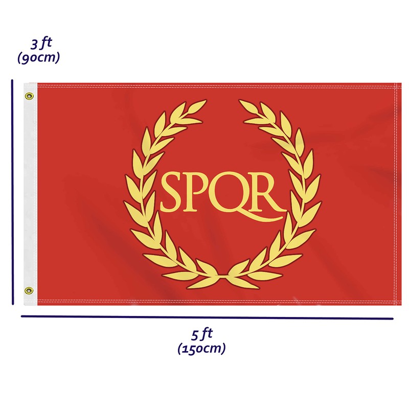 3×5 FT Roman Empire Flag, Large 100D SPQR Outdoor Banner,Canadian