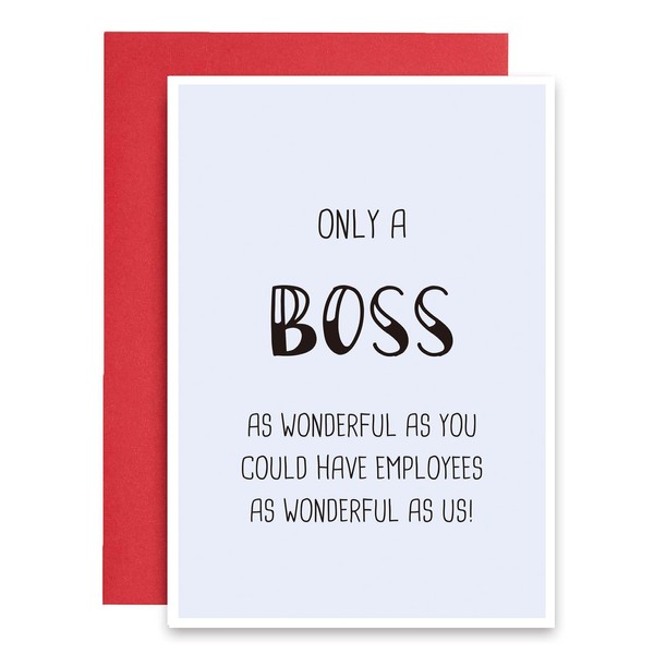Serviky Wonderful Boss Birthday Card, Funny Manager Boss’s Day Card