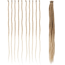 CABODYALS 15Pcs 24 Inch Tan Polyester Braids Wig Long Extension With Hair Tie Wrap Glueless Brown Dancing Braid Wigs Dirty Crochet Hairs Bulk for Women Men Daily Wear Party Cosplay Decorations Supply