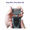 Optimus 50043 Curve Rechargeable Triple Wet/dry Men's Shaver, Black/silver
