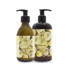 Oleum Vitae Kit Dúo Shower Gel Body Lotion Cocomint Fresh Crema Corporal Ducha Coco Limón Menta