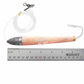 5pcs Fish WOW! 6" Fishing Cedar Plugs Rigged Tuna Mahi Trolling Wood Lure