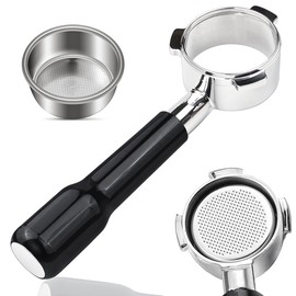 54mm Bottomless Portafilter with Filter Basket, Compatible with Breville Barista Express, BES880BSS, BES870XL, BES878BSS, BES500BSS, BES840XL, Pro, Touch, Bambino Plus, Infuser, Duo Temp Pro