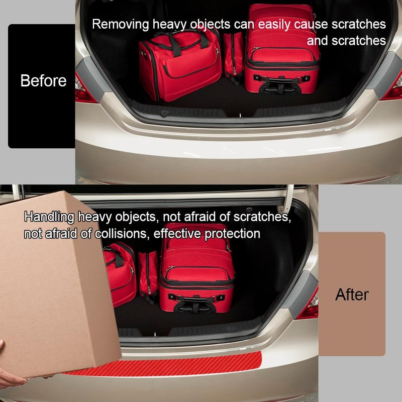 Anti-Scratch Car Door Protector, Carbon Fiber Bumper Guard with Tools,