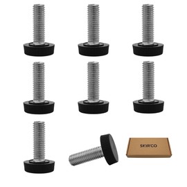 SKIR'CO 8 pcs, Furniture Leveling Feet M10 x 30 mm, Adjustable Round Legs 25 mm Diameter, M10 Thread Leveler Foot