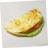 Kisangel 3pcs Artificial Pancake Model Handmade Realistic Fake Food Pancake
