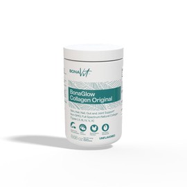 Bonavit BonaGlow Multi-Collagen Powder Types I, II, III, V & X from 4 Natural Sources – Supports Skin, Hair, Nails, Joints & Digestion – (24 Servings, Unflavored)