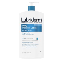 Lubriderm Fragrance Free Daily Moisture Lotion + Pro-Ceramide –