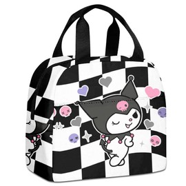LKNBIF Kurromi Thermal Bag, Kurromi Lunch Bag Cartoon Insulation Bag Anime Tote Cooler Box Reusable Lunch Bag Tote Bag for Kids Portable Lunch Box Food Storage Bag for Picnic Camping School Travel