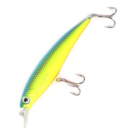 Major Fish Zander Wobbler Pike Perch Hardbait Flat Runner 10 cm Blue Green
