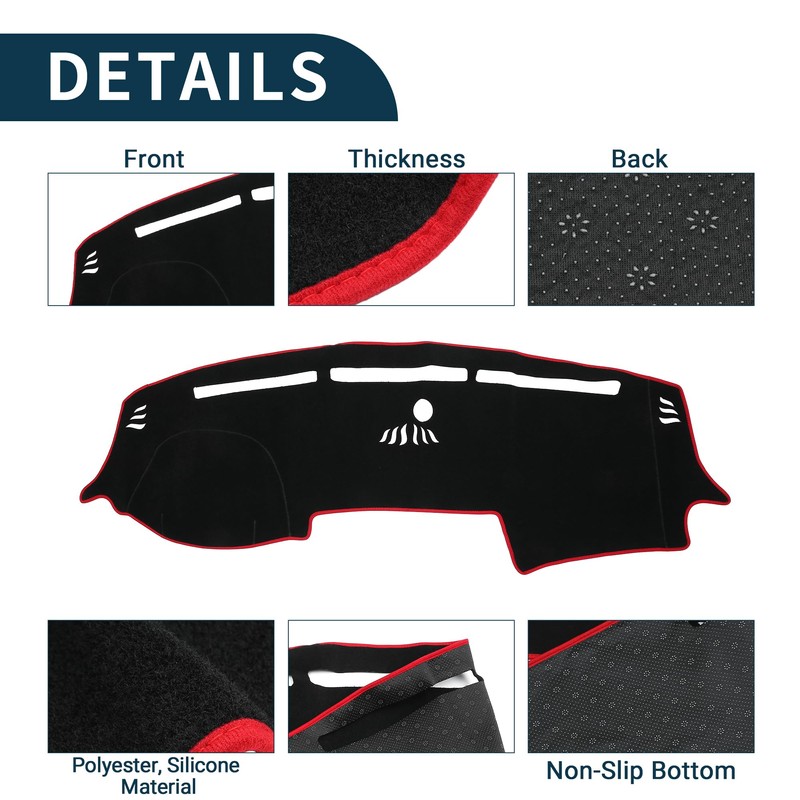 TUCKBOLD Dash Cover for Dodge for Ram 1500 Non-Slip |