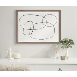 Kate and Laurel Blake 871 Modern Circles Framed Printed Glass Wall Art by Teju Reval of SnazzyHues; 18x24 Gold; Beautiful Abstract Wall Décor