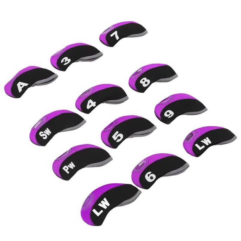 12PCS Golf Club Head Covers Neoprene Scratch Proof Golf Club