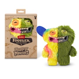 Fuggler Misfit Monsters 9-inch Series 1 (Count Underoo Mcgoo & Grin Grin - Green & Multi) by ZURU, Funny Ugly Monster Plush Toy