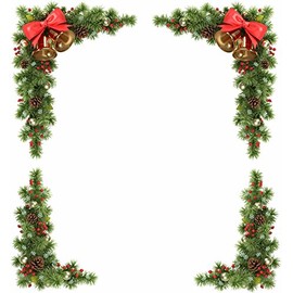 Christmas Window Stickers - A set of 4 Small Fir Cone and Bell Christmas Window Clings - Colour Christmas Window Decorations