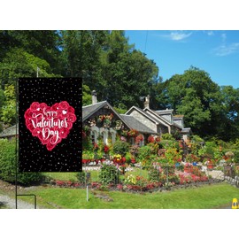 Flagmax Valentine's Day Flag,12x18 Inch Valentine's Heart Garden Flag Valentine Flags for Your Valentine's Day Decoration