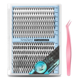 Madam Fifi 20D & 30D Lash Clusters, DIY Individual Lash Extensions, Soft Reusable Natural Eyelashes, 0.07mm C Curl, Mixed Lengths 9-15mm, Natural Look False Lashes