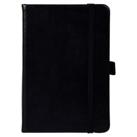 Office Works, Picasso Notebooks 80-Sheet Ruled 80gsm Small Fine Journal, 3.5 inches x 5 inches, Black