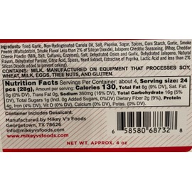 Mikey V's Mikey V's Jalapeno Cheddar "Gator Toes", Deep Fried Garlic Snacks, 3.9oz.