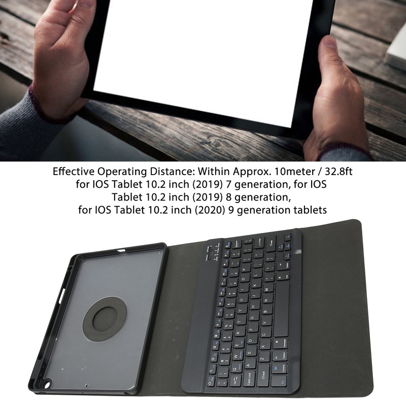 Keyboard Case with Pencil Holder for IOS Tablet 10.2in 2019