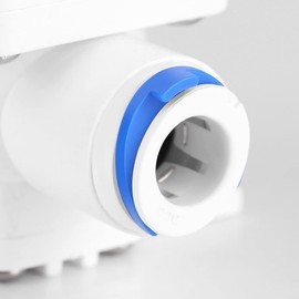 Water Pressure Reducing Valve, 1/4 inch Quick Connect RO System Regulator, White, 125 PSI Max