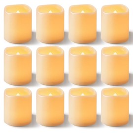Homemory 100Pack Flickering Flameless Votive Candles, 200+Hour Electric Fake Candles, Battery Operated LED Tealight for Wedding, Outdoor, Table, Festival (Amber Yellow,Battery Included)