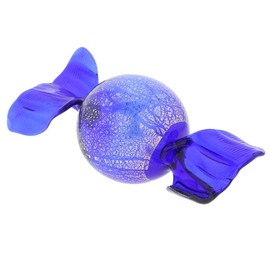 Glass Of Venice Murano Glass Candy - Blue and Gold