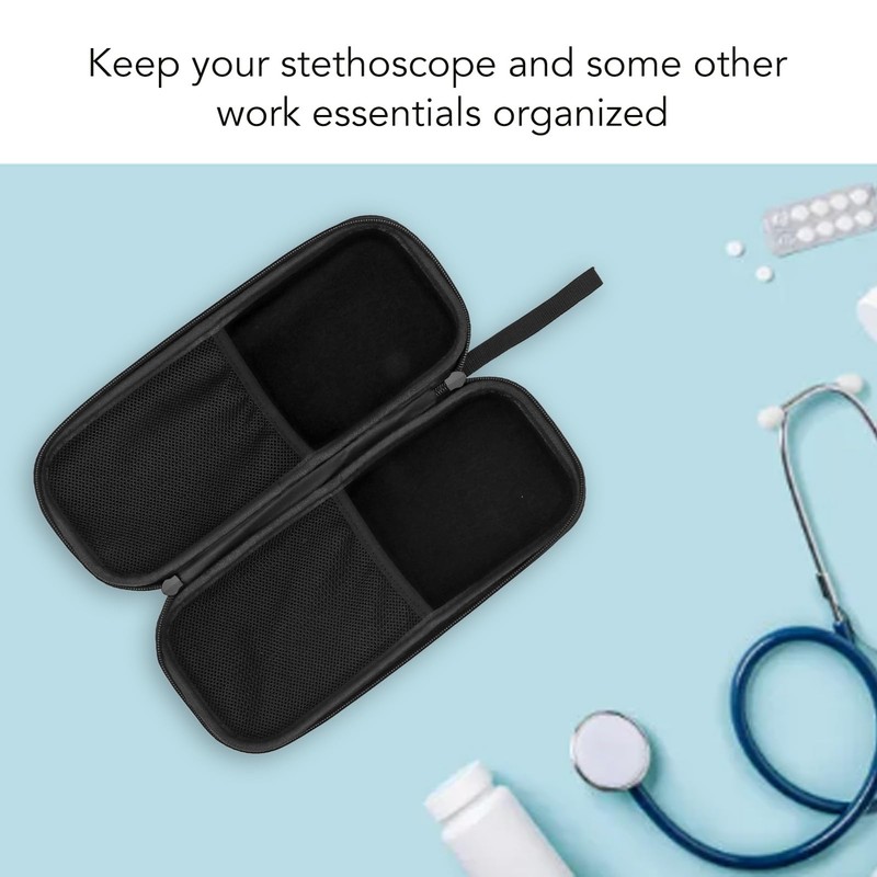 QANYEGN Hard Stethoscope Case, Large Stethoscope Carrying Case, Shockproof EVA