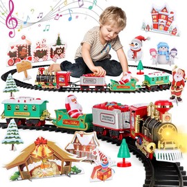 deAO Train Toy set Christmas Gift - Color: Red