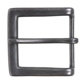 1 3/4" (45 mm) Nickel Free Single Prong Square Belt Buckle, Antique Silver