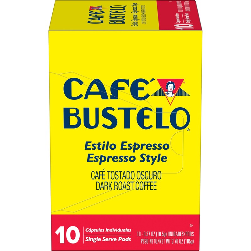 Café Bustelo Espresso Style Dark Roast, Single Serve Coffee Pods,