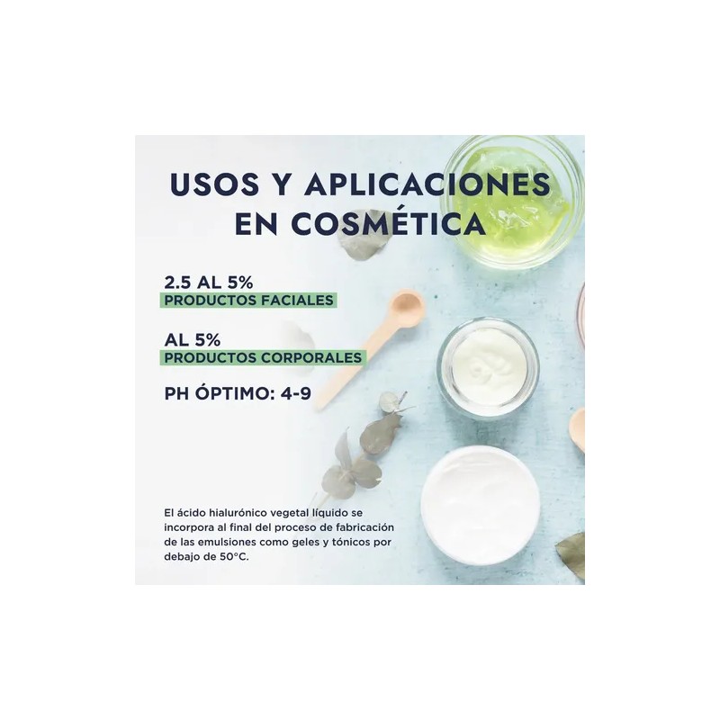 Acido Hialuronico Vegetal Líquido Puro Facial 50g