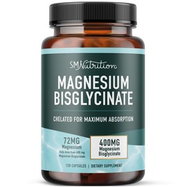 Magnesium Bisglycinate 400mg | Chelated for Maximum Absorption | Supports Relaxation and Muscle Health | 120 Capsules