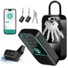 Moquin Smart Lock Box for House Keys, Fingerprint Lockbox Bluetooth